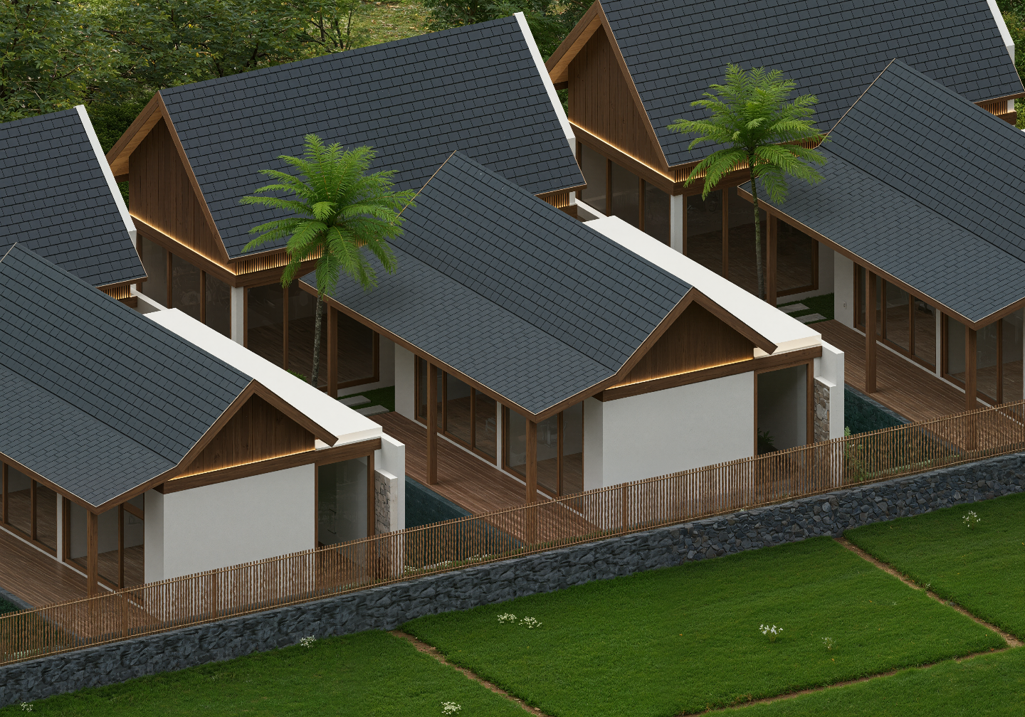 Villa Tropis dengan Private Pool di Sleman jakal atas, udara sejuk View Merapi dan persawahan - Property thumbnail