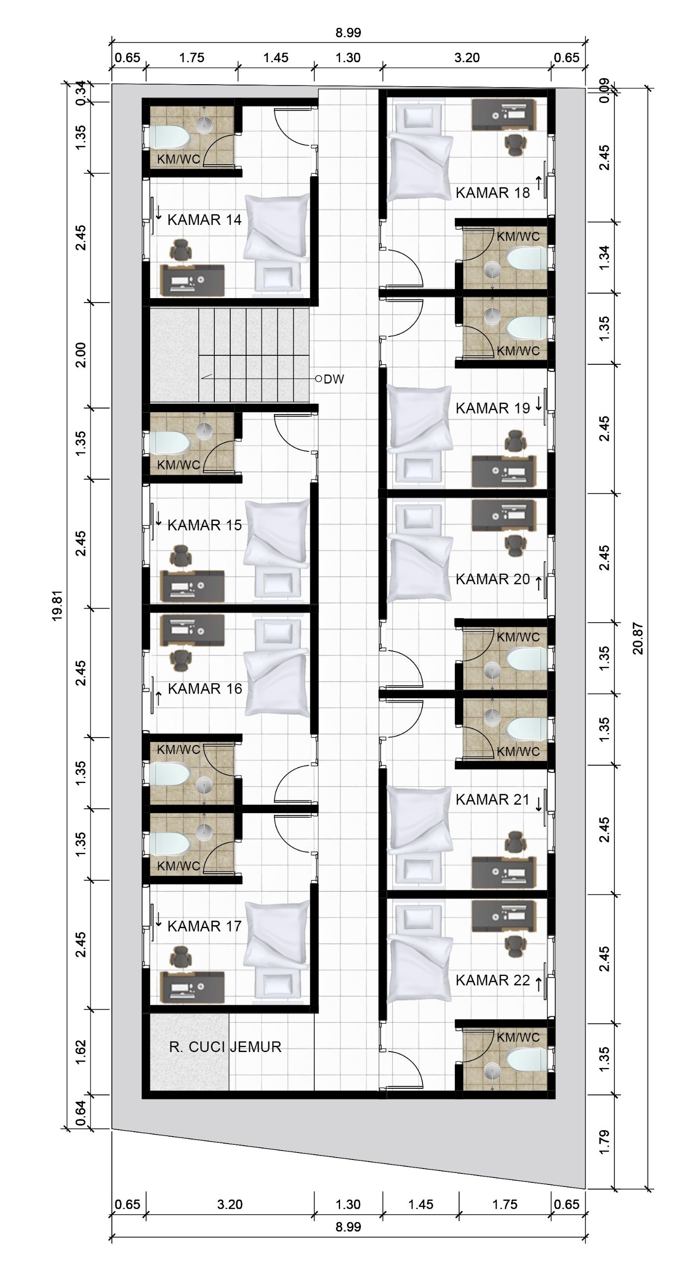 Di Jual Kos Eksklusif 3 Lantai Jogja 22 Kamar 900 Meter ke Kampus UPN - Image 6