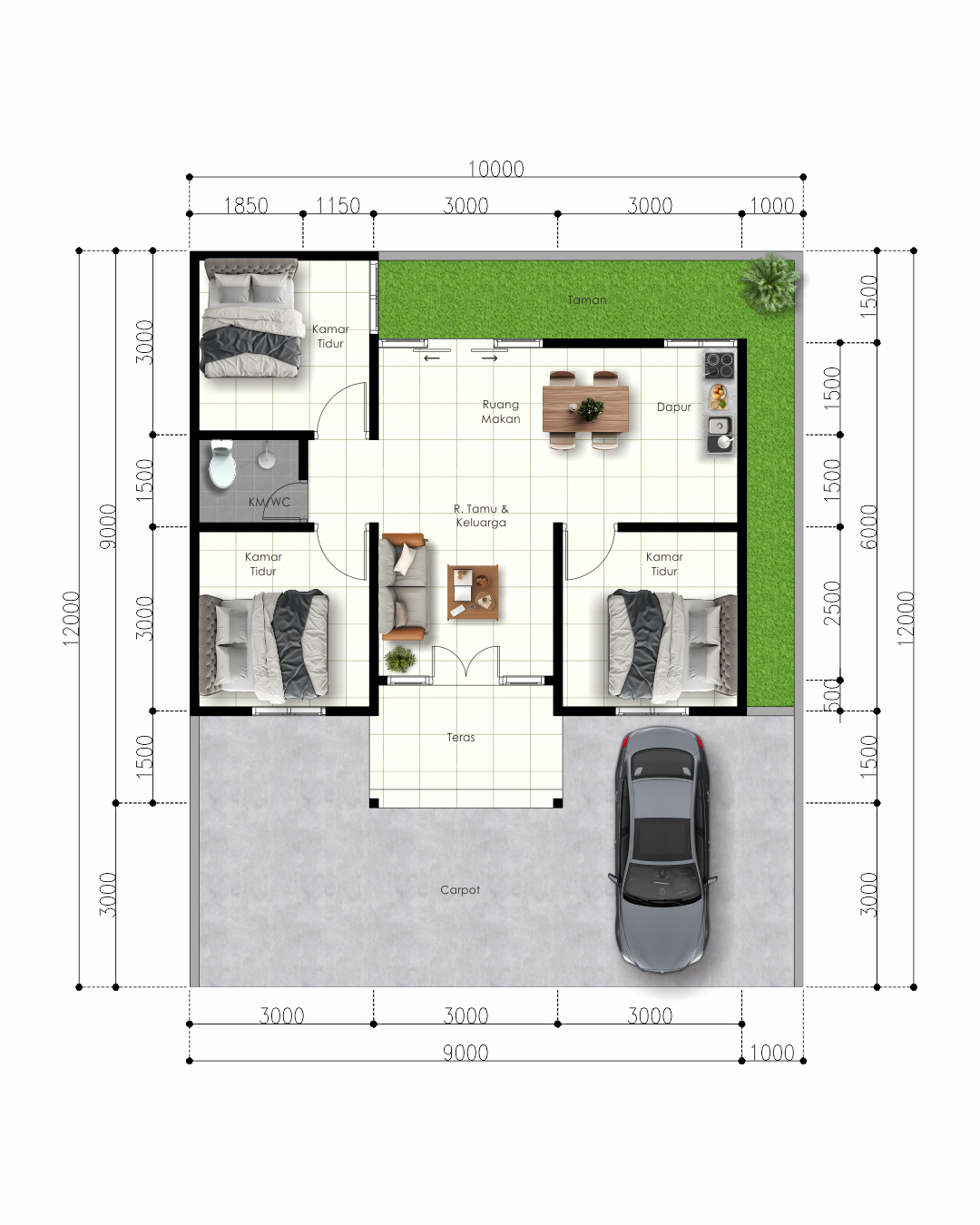 Model Classic Type 50 Rumah Murah Jogja di Kulon Progo Dekat Pantai Glagah - Image 2