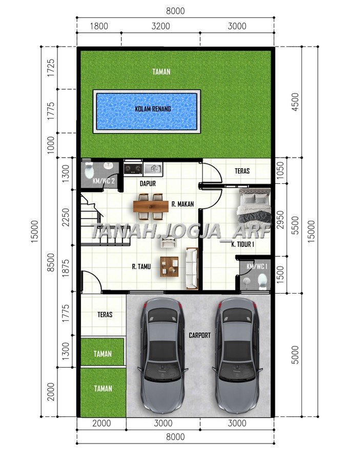 Rumah Type 110 Scandinavia Sleman – Free Private Pool - Image 2