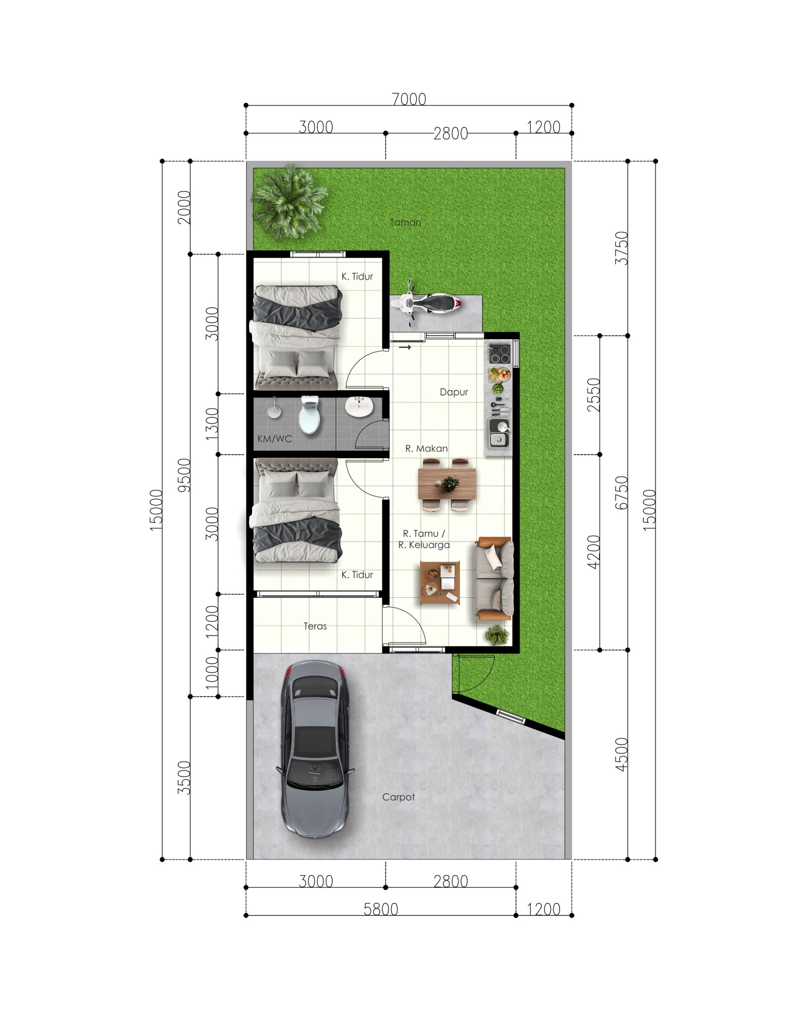 Rumah 2 KT Tipe 50 Dekat RSUD Wates Bisa Cicil - Image 5