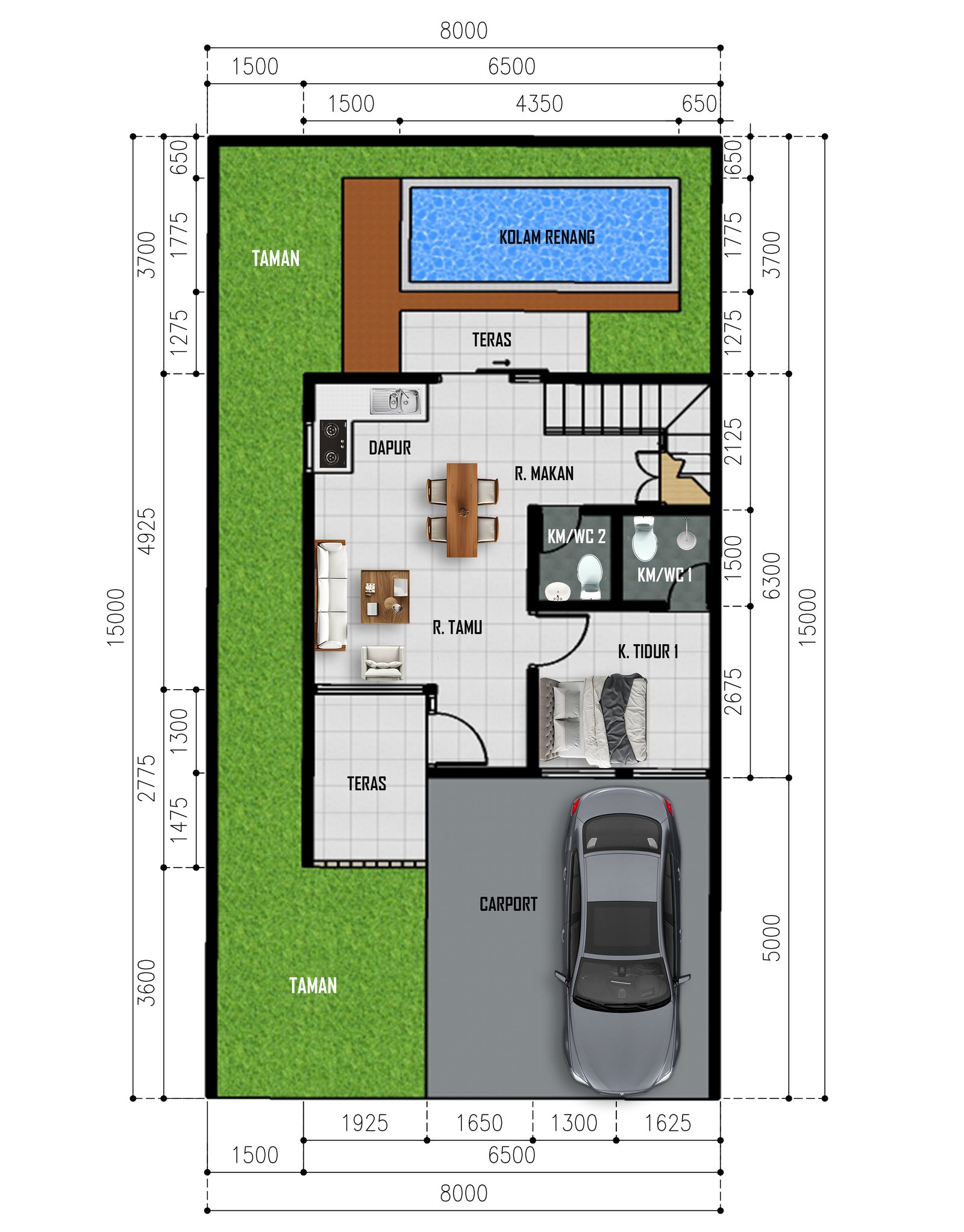Dekat JCM, Rumah Industrial 2 Lantai Siap Bangun - Image 4