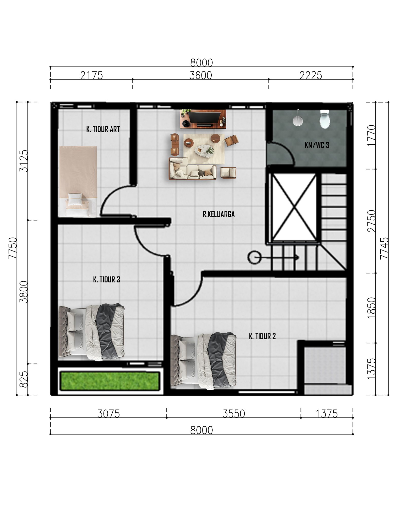 Dekat RSA UGM, Rumah Gaya Tropis 2 Lantai Dijual - Image 5