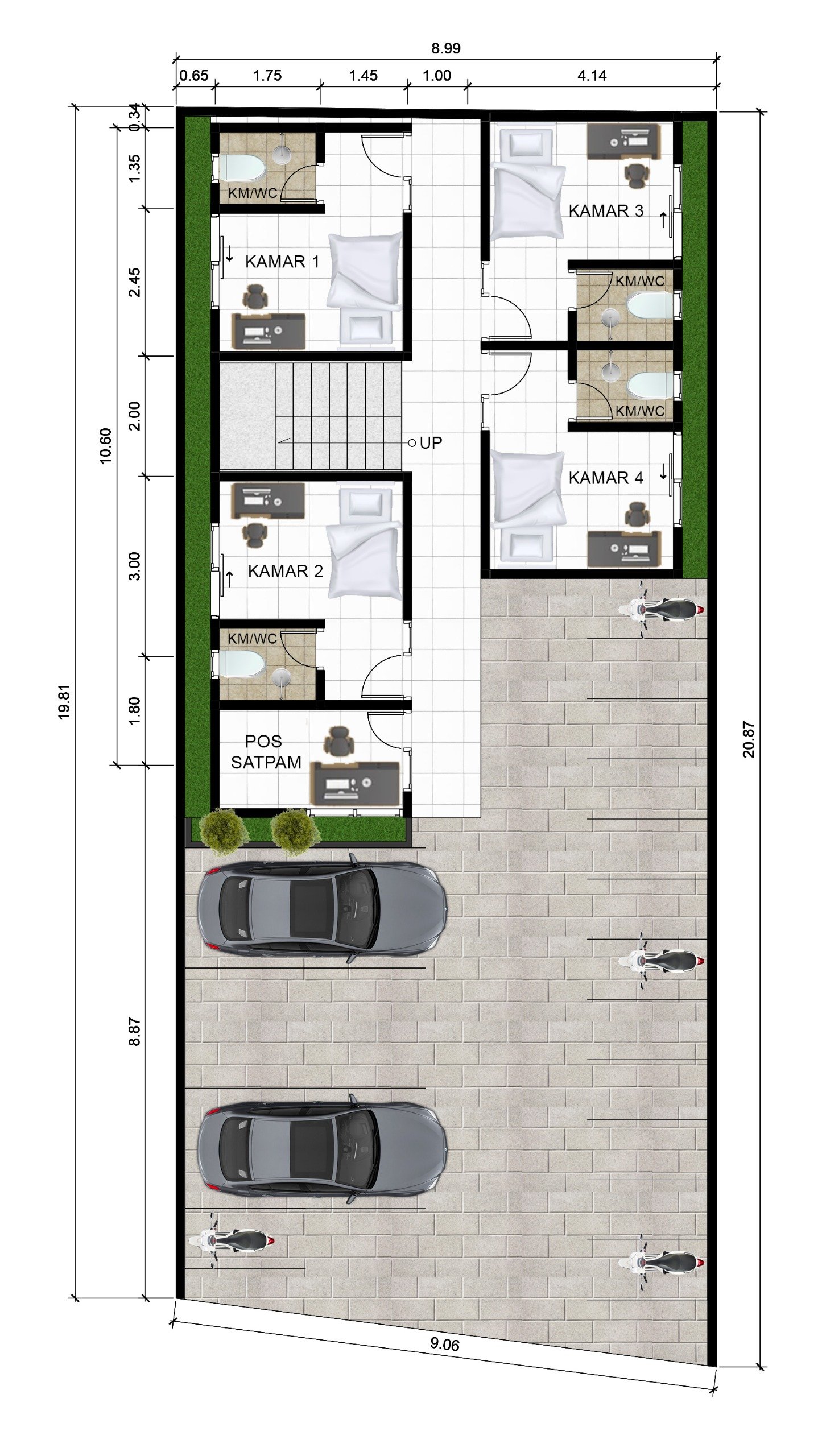 Di Jual Kos Eksklusif 3 Lantai Jogja 22 Kamar 900 Meter ke Kampus UPN - Image 2