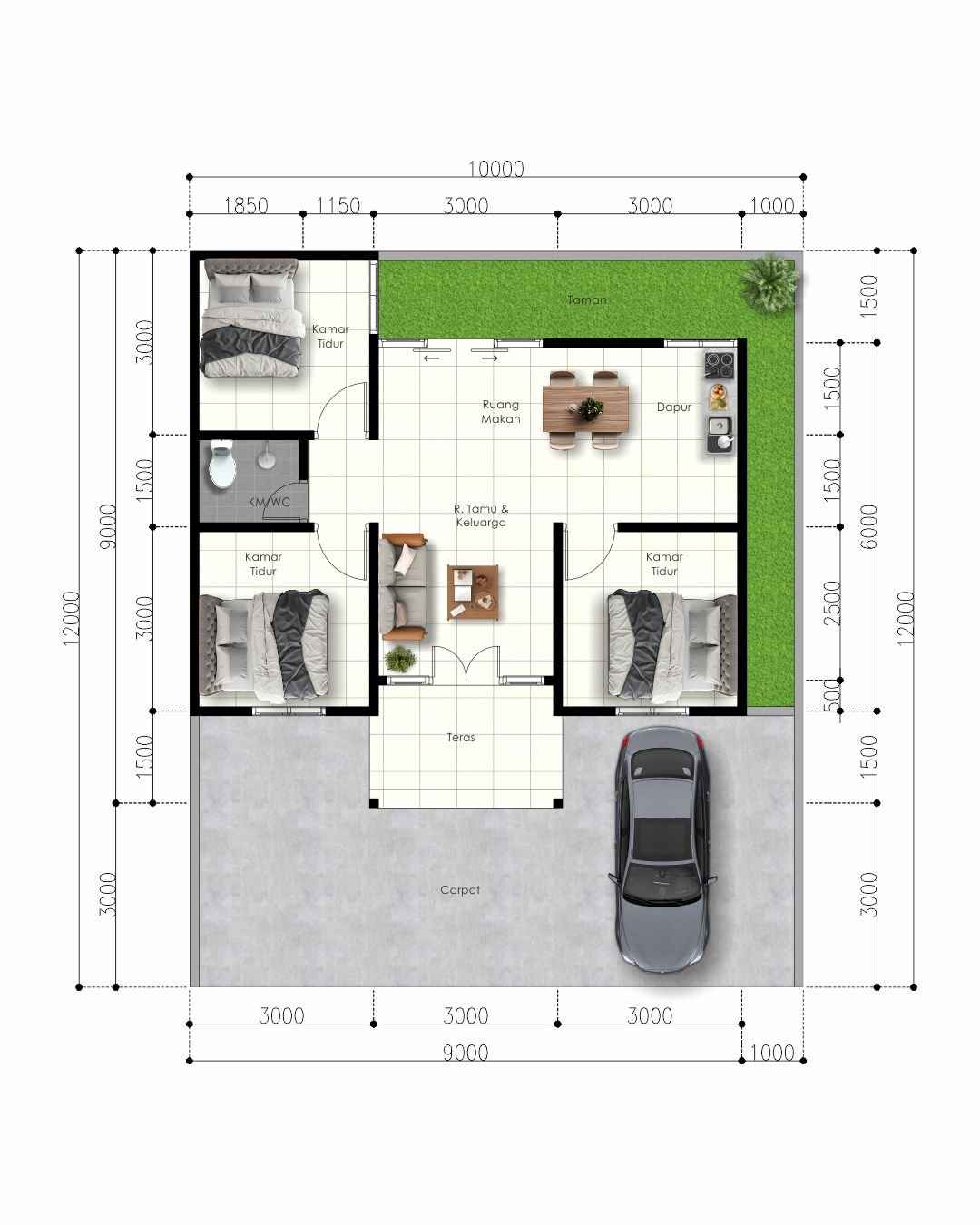 7 menit ke pasar sentolo baru, Sentolo Jogja, Type 65/133 - Image 3