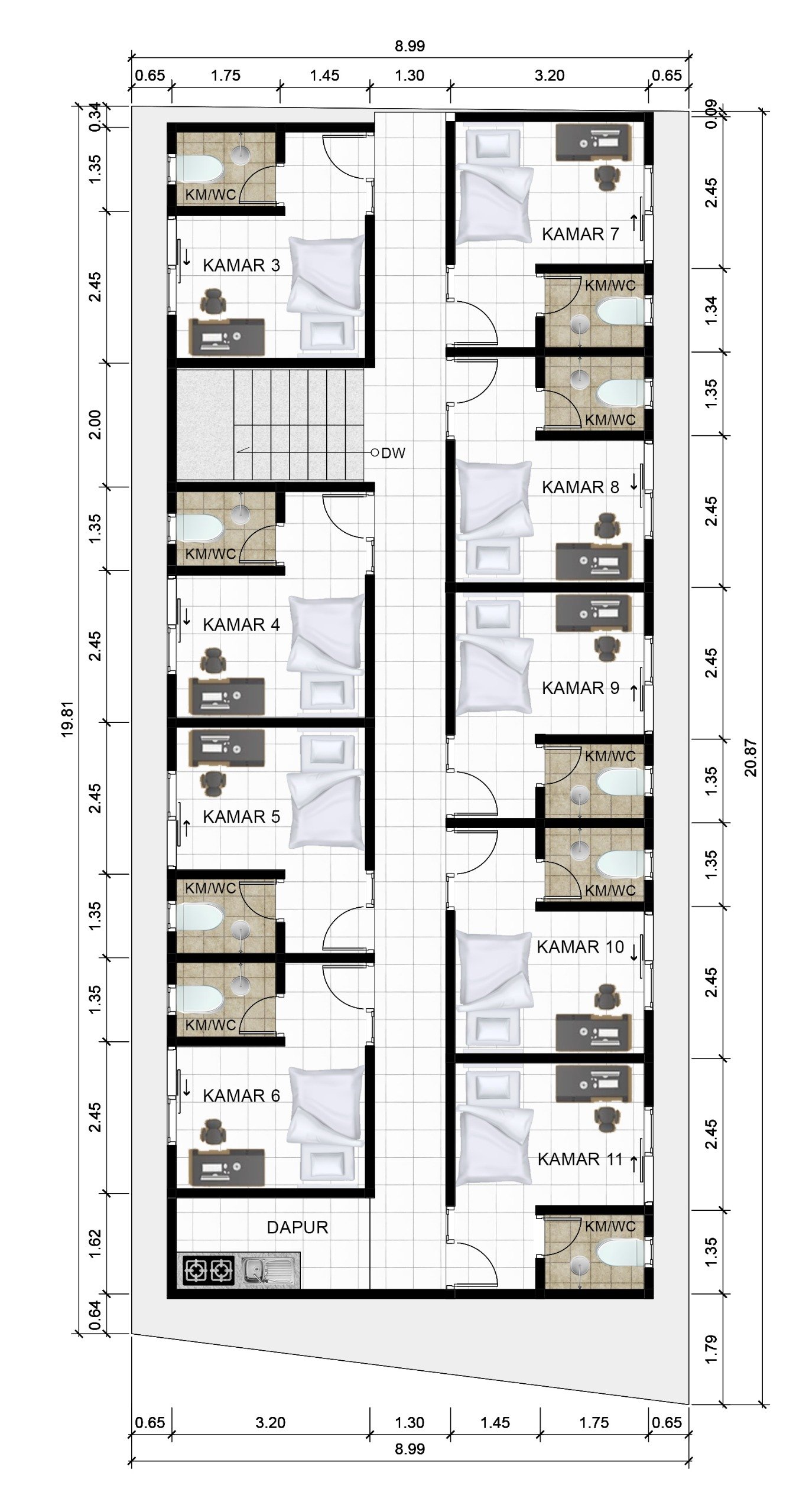 Jual Kos Eksklusif 2 Lantai Jogja 20 Kamar 900 Meter ke Kampus UGM - Image 6